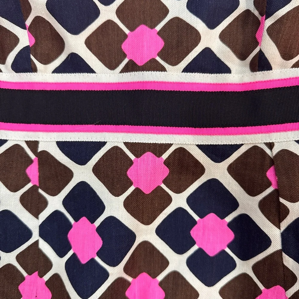 Milly of NY Anna Tile Sheath Dress Neon Pink Size 6 - Picture 9 of 10